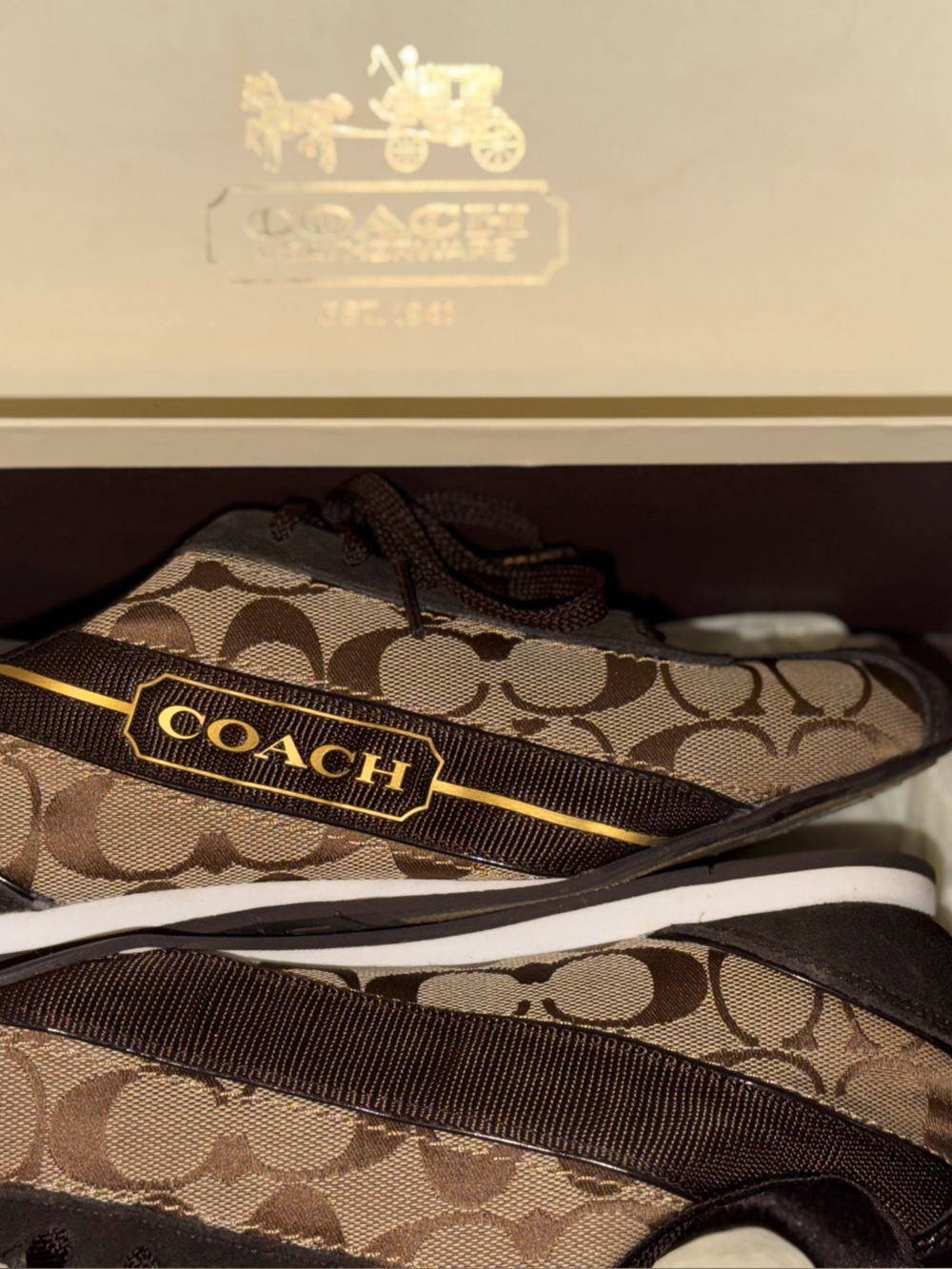 Vintage Coach Hilary signature sneakers - Picture 2 of 6